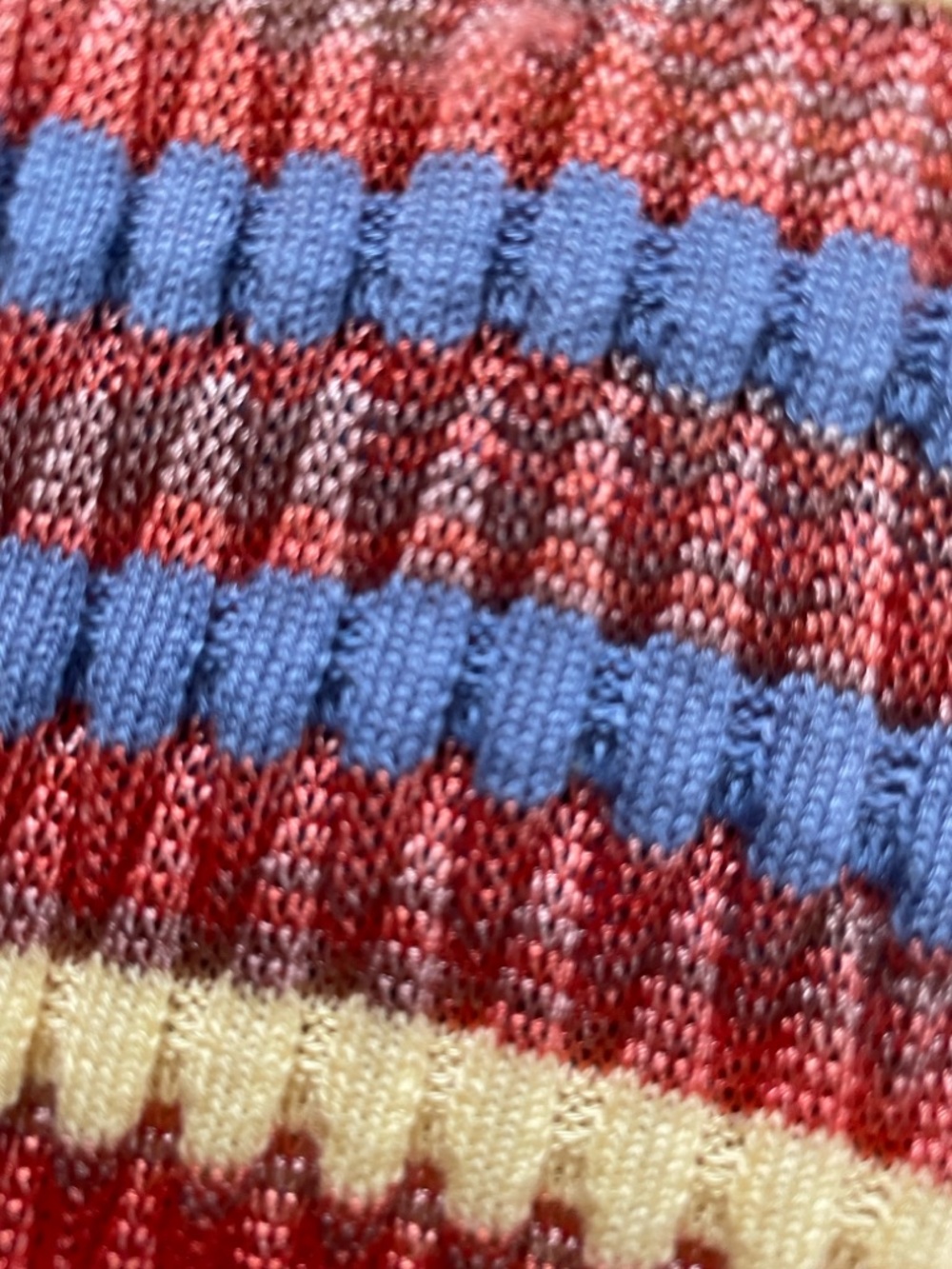 Missoni Rainbow Ribbed V-Neck Knit Tank — Red, Green, Blue, Yellow Sz 8 womans - Picture 8 of 9